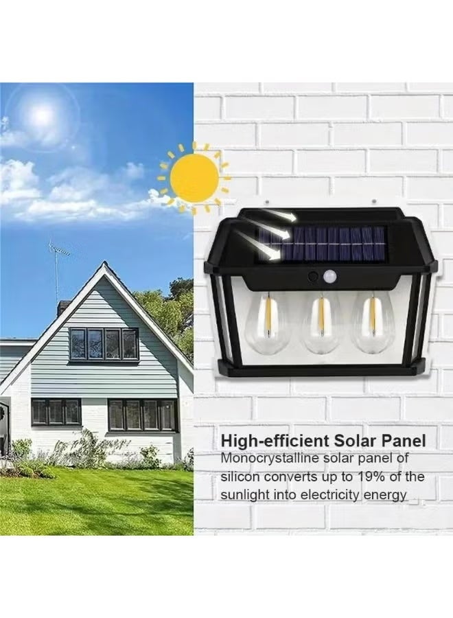 ELTRAZONE HW 999-3W Solar Interaction Wall Lamp - Motion Sensor LED Outdoor Waterproof Light for Garden, Pathway, Porch, Yard, Security, and Energy-Saving Illumination - Image 4